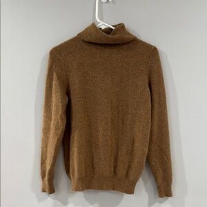 Charter Club luxury 100% cashmere turtle neck brown sweater